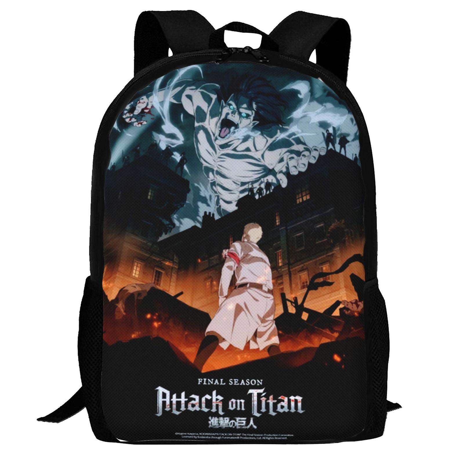 Attack On Titan Backpack,3d Print Laptop Backpack Lightweight Casual Daypack Bookbag Multi-Function Travel Backpack