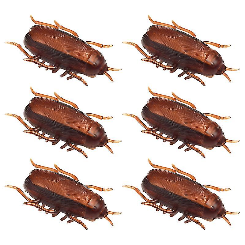 6pcs Simulation Cockroach For Halloween Decorations