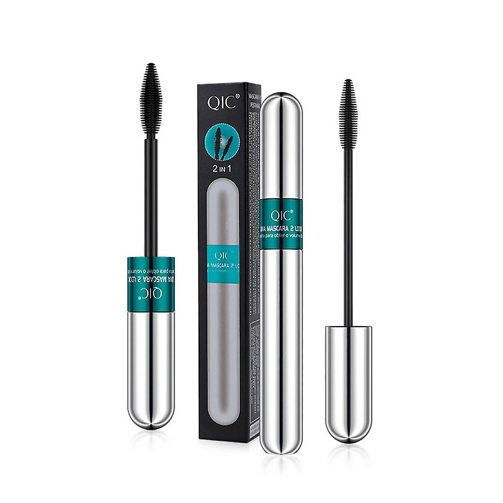4D Waterproof Mascara 2-in-1 Lengthening and Volumizing Long Lasting Smudge Proof for Daily Makeup