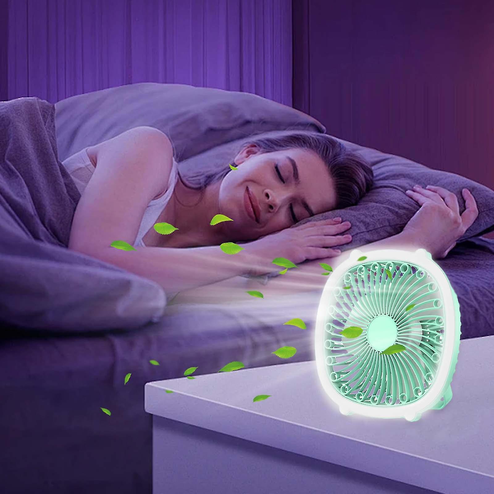 Charging Desktop Small Fan Dormitory Fan Wall-Mounted Mini Small Ceiling Fan Electric Fan Lights GAO2690