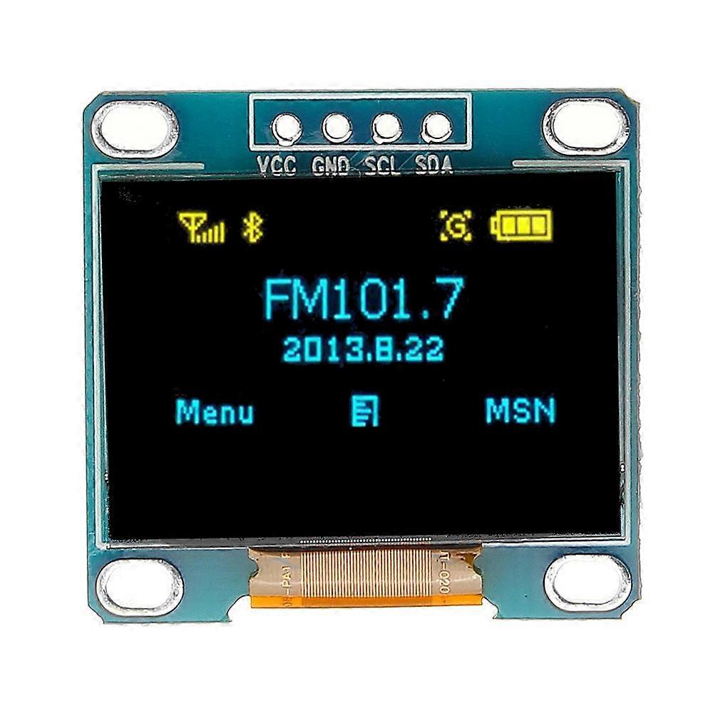 5Pcs 0.96 Inch Blue Yellow Iic I2c Oled Display Module