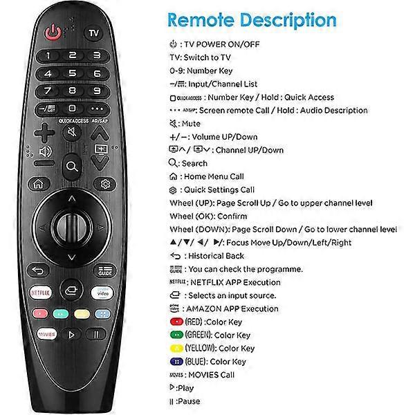 LG Magic Remote compatible with LG Oled Nanocell 4k Uhd models | Fruugo UK