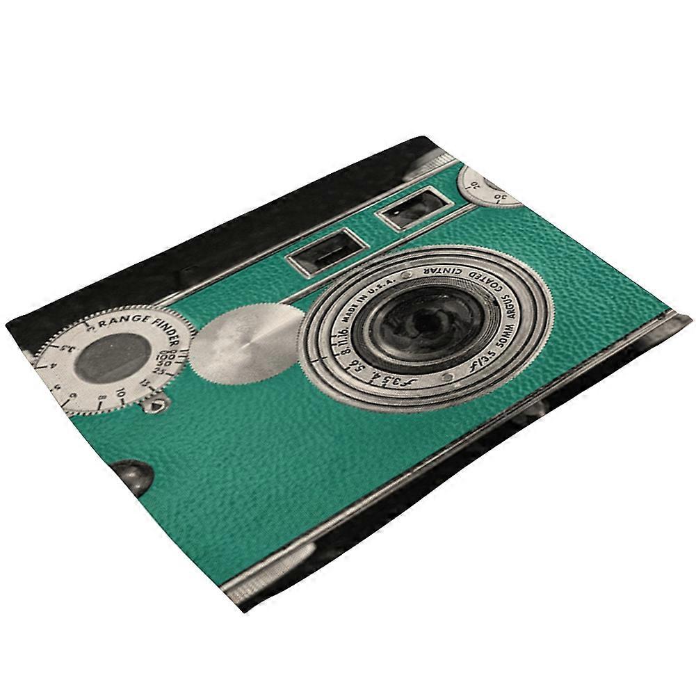 Unique Designed Delicate Environmental 3D Camera Cotton Linen Placemat(MC0030-5)