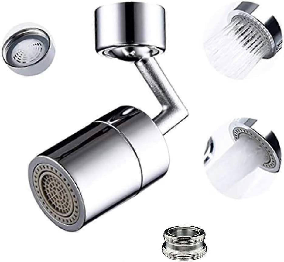 Universal Spritzfilter Wasserhahn, 720 drehbarer Wasserhahn-Sprhkopf mit langlebigem Kupfer & ABS, Anti-Spritzschutz, sauerstoffangereicherter Schaum,