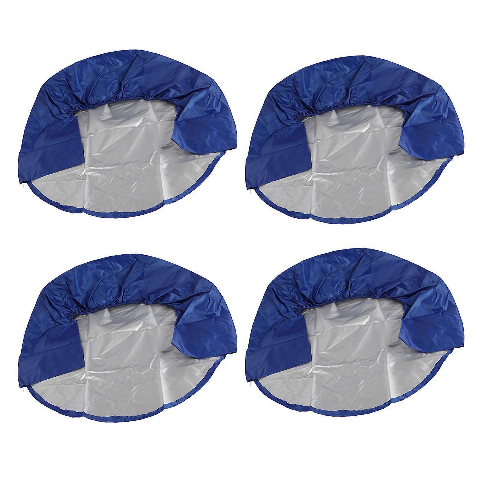 4pcs 32 προστατευτικά καλύμματα ροδών ροδών λιστρωμάτων ροδών ίντσας για το ρυμουλκό ρυμουλκούμενο τροχόσπιτων αυτοκινήτων φορτηγών RV μπλε