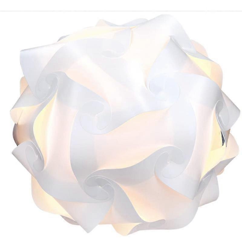 GYFDYM Lamp Shade Puzzle, Iq Ceiling Or Bedside Light - White Light, Size S, Assembly 30 Pieces 15 Models, Diameter Approx 20 Cm