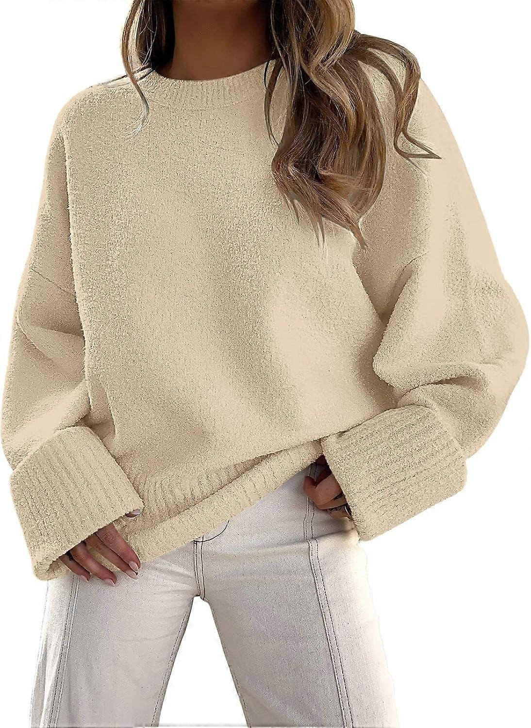 Women's Oversized Sweaters Fuzzy Chunky Warm Pullover Sweater