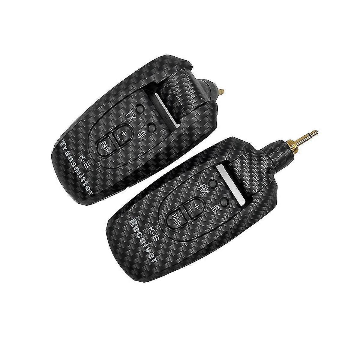 T6 Gitarre Kohlefaser Wireless System Sender Empfänger Eingebaute wiederaufladbare E-Gitarre W