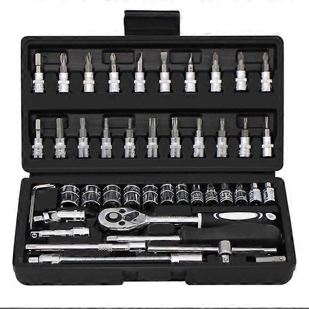 Socket Wrench Sets Ratchet Sets Machine Tool Sets Drill Sockets for Auto Repair and Home, Metric 1/