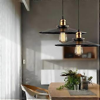 IDEGU Retro Lustre Luminaire Vintage Salon Noir E27 Lampe Suspension Industrielle en Métal pour Cuisine Chambre - Maison