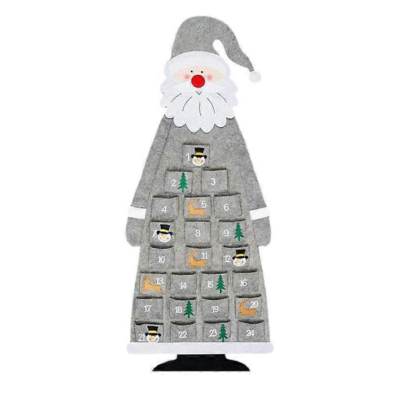 Felt Santa Advent Calendar DIY, Santa Advent Calendar, Advent Calendar (אפור)
