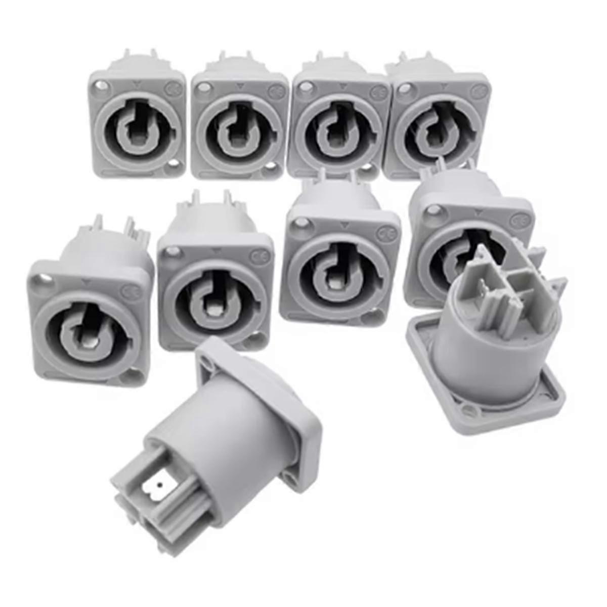 10PCS NAC3MPA-1 NAC3MPB-1 Power Speaker Panel Socket Gray-White Power 20A Stage LED Lighting Audio 3-Pin Socket,OutPut