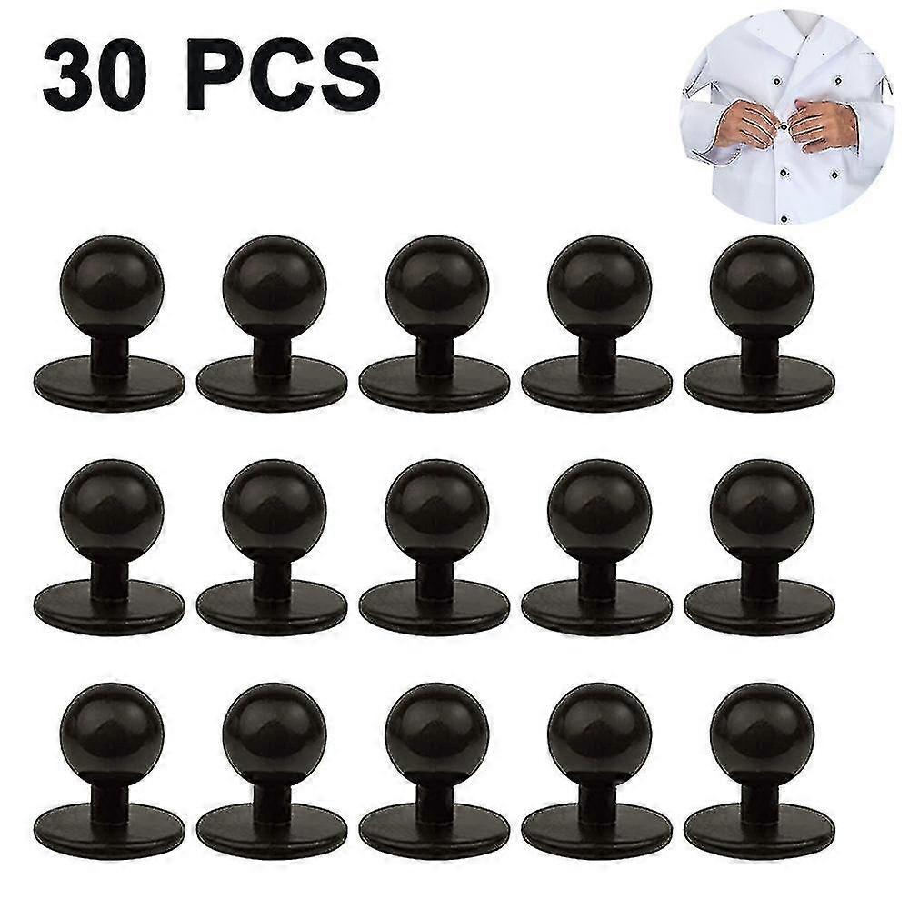 30 Pcs Chef's Jacket Buttons Plastic Buttons Ball Buttons from SHANTOU