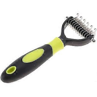 Pet Grooming Detangling Comb, Stainless Steel Professional Knot Comb Brush With 2-ended Undercoat H