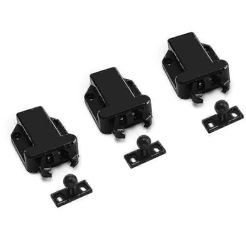 Touch Release Catch For Cupboard - Push To Open Touch Release Latch Cabinets Doors Non-magnetic Touch Latches For Drawer(6pcs, Black) -z