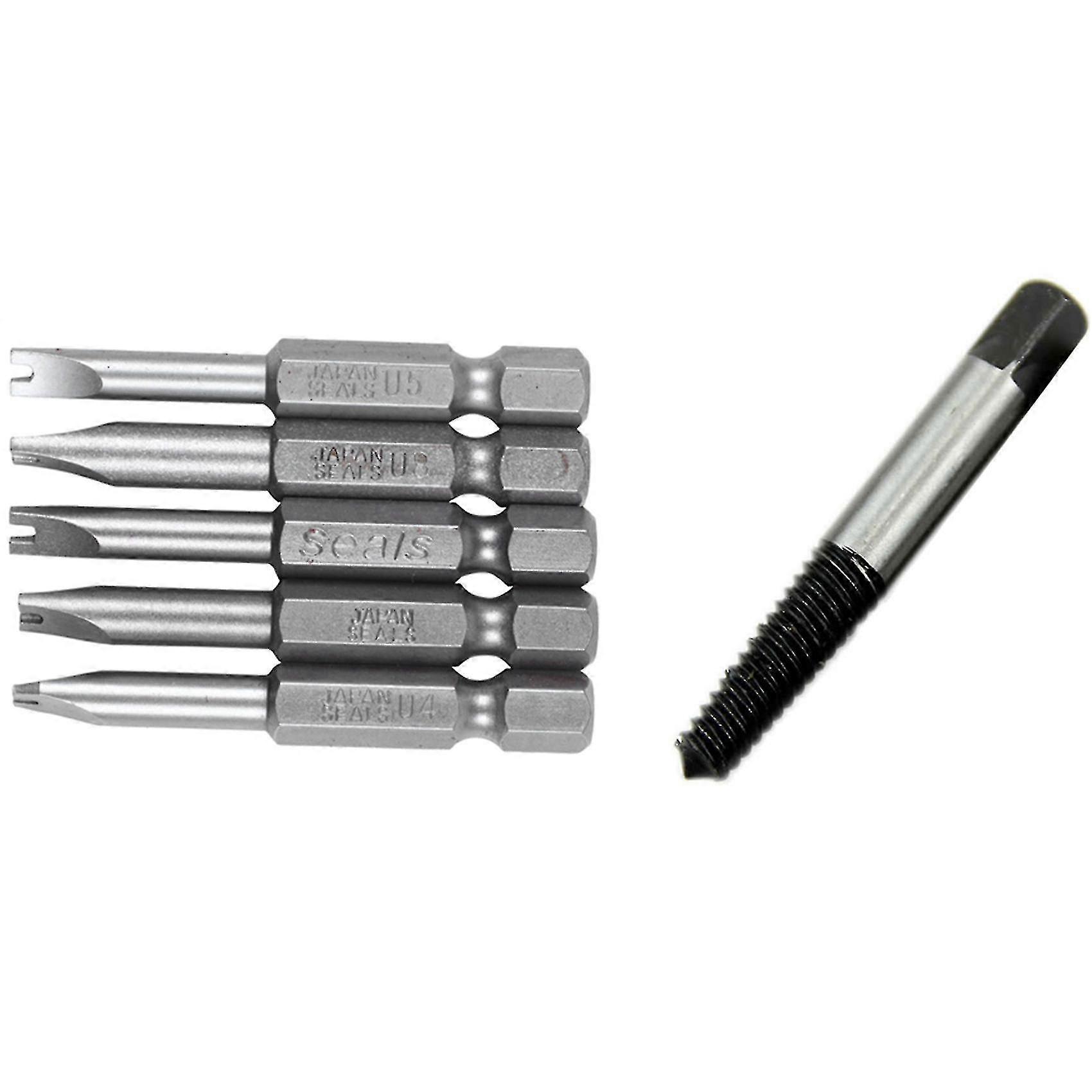 5pc damaged screw extractor out set bolt stud tool kit 3mm- 18mm