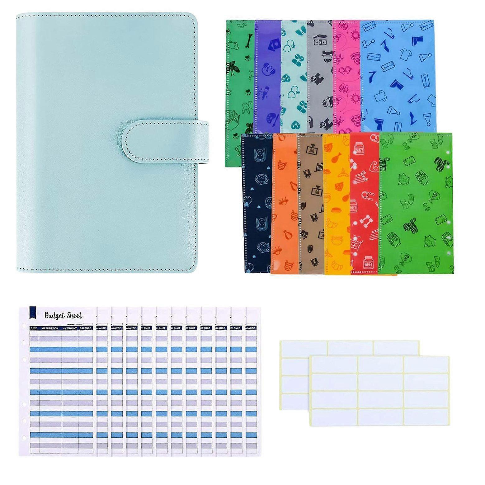 27 Pcs PU Budget Binder with Cash Envelope,Weekly Calendar and Monthly Personal Budget Plan, 6-Ring