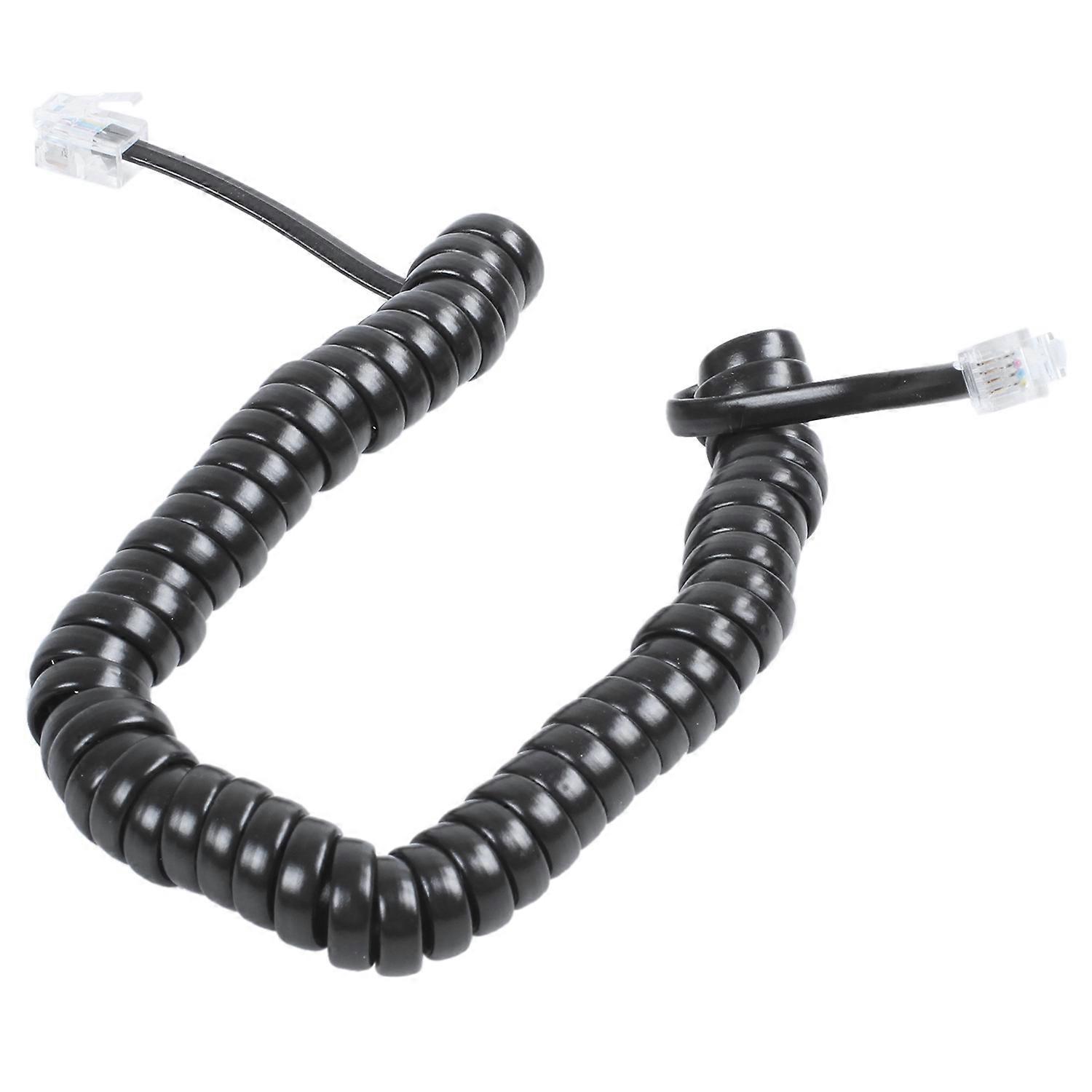 9.3" Black RJ9 Phone Modem Coil Line Cord Cable