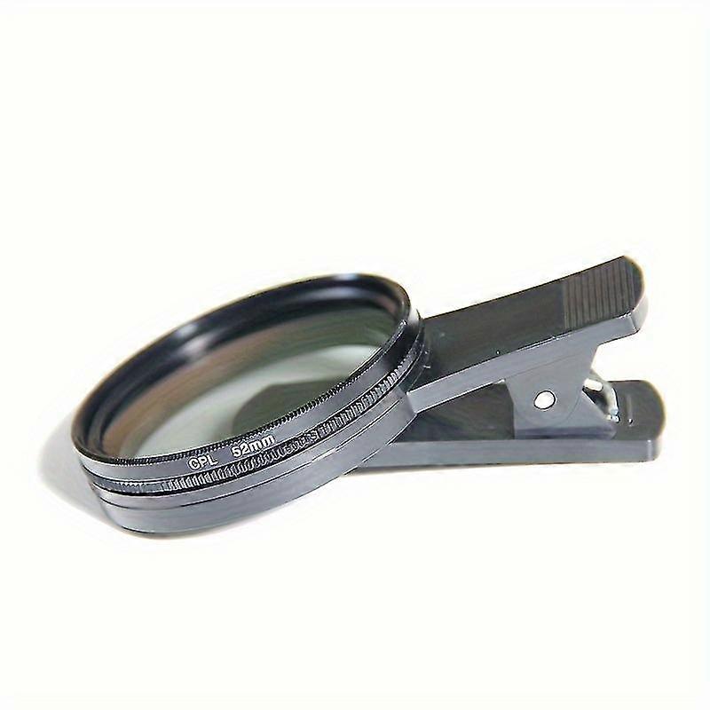 Universal 52mm Clip-on CPL Phone Camera Lens Polarizer Clip-On Cellphone Filter-Yvan