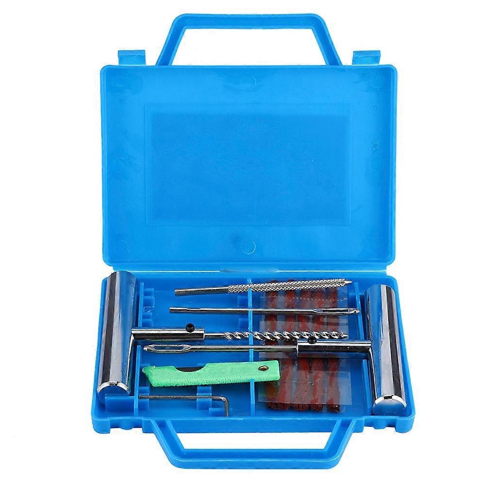 ערכת תיקון אבחון צמיגים 7pcs סט כלים לתיקון פנק צמיגים ללא צינור לאופנוע רכב