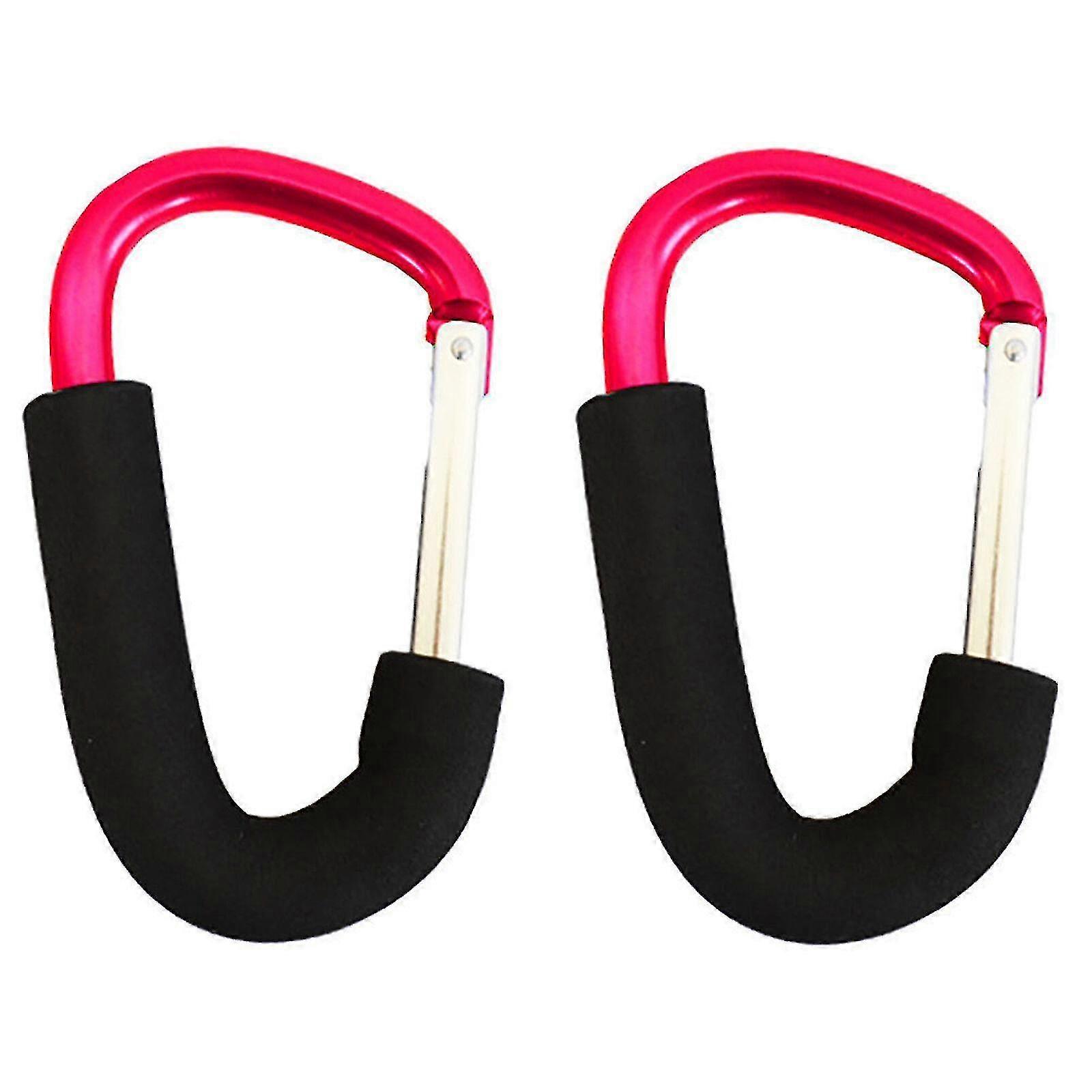 Buggy Clips X2 Coloured Large Pram Pushchair Shopping Bag Hook Mummy Carry Clip