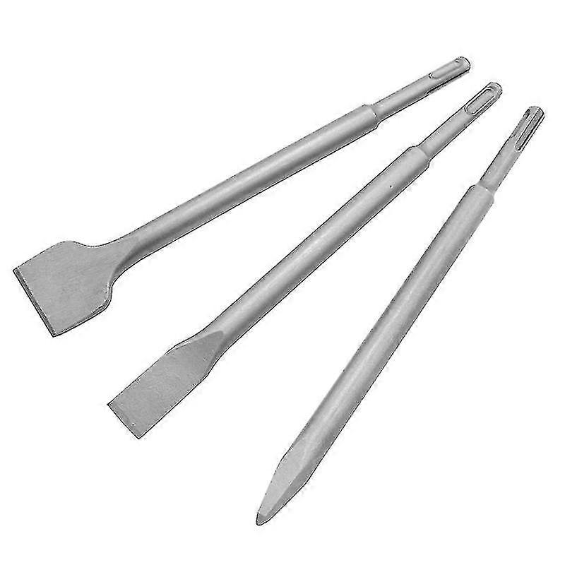 3 Pieces It Of Chisels (for Concrete And Masonry, Accessories For Chisel Hammer), Silver
