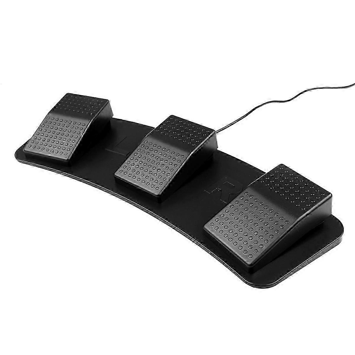 FS23-PM USB Triple Foot Switch Multifunctional Customize Foot Pedal Mechanical Switch compatible wit