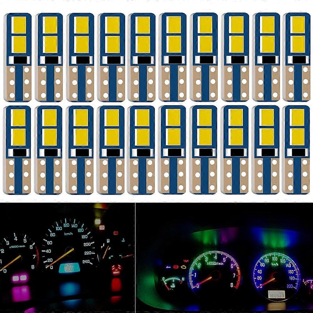 Begleri-20Pcs New T5 W3W W1.2W 70 73 74 79 85 Super Bright LED Bulb Car Dashboard Warming Indicator Wedge Light Auto Instrument Lamp 12V