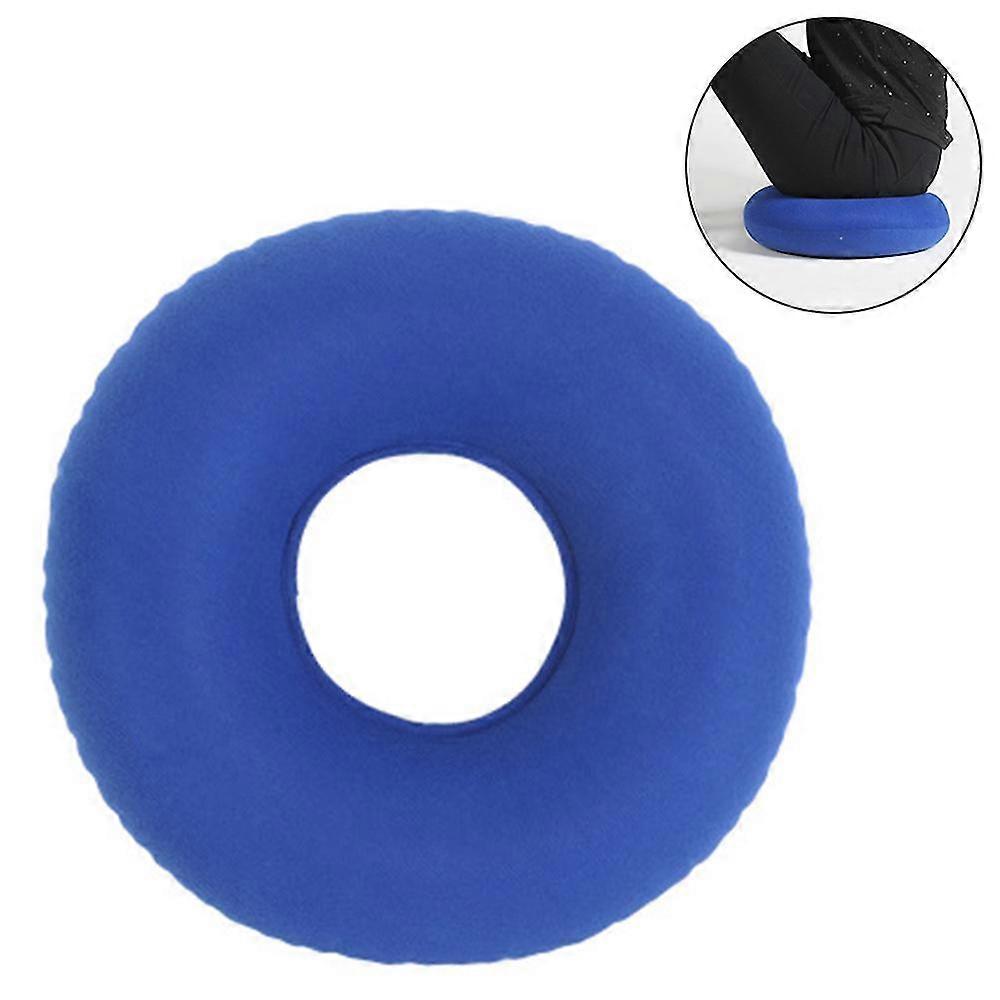 Inflatable Donut Cushion Pillow / Donut Pillow With Pump & Travel Bag - Lumbar Support For Hemorrhoids, Pregnancy, Tailbone Pain, Use In The Home,Navy