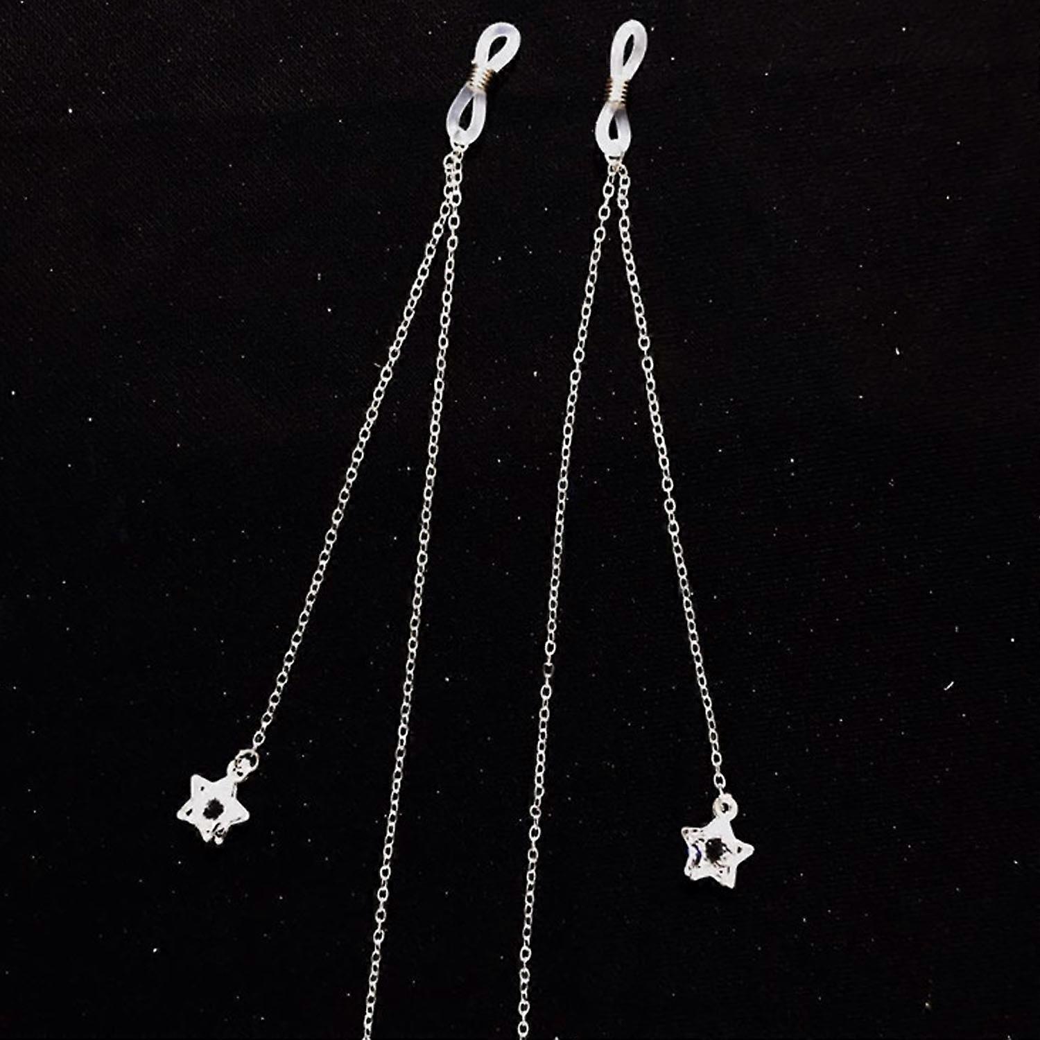 Silver metal glasses chain