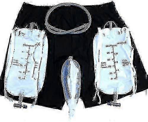 Men Incontinence Pants With Collection Urine Bag Portable Leak Proof Leg Pee Catheter