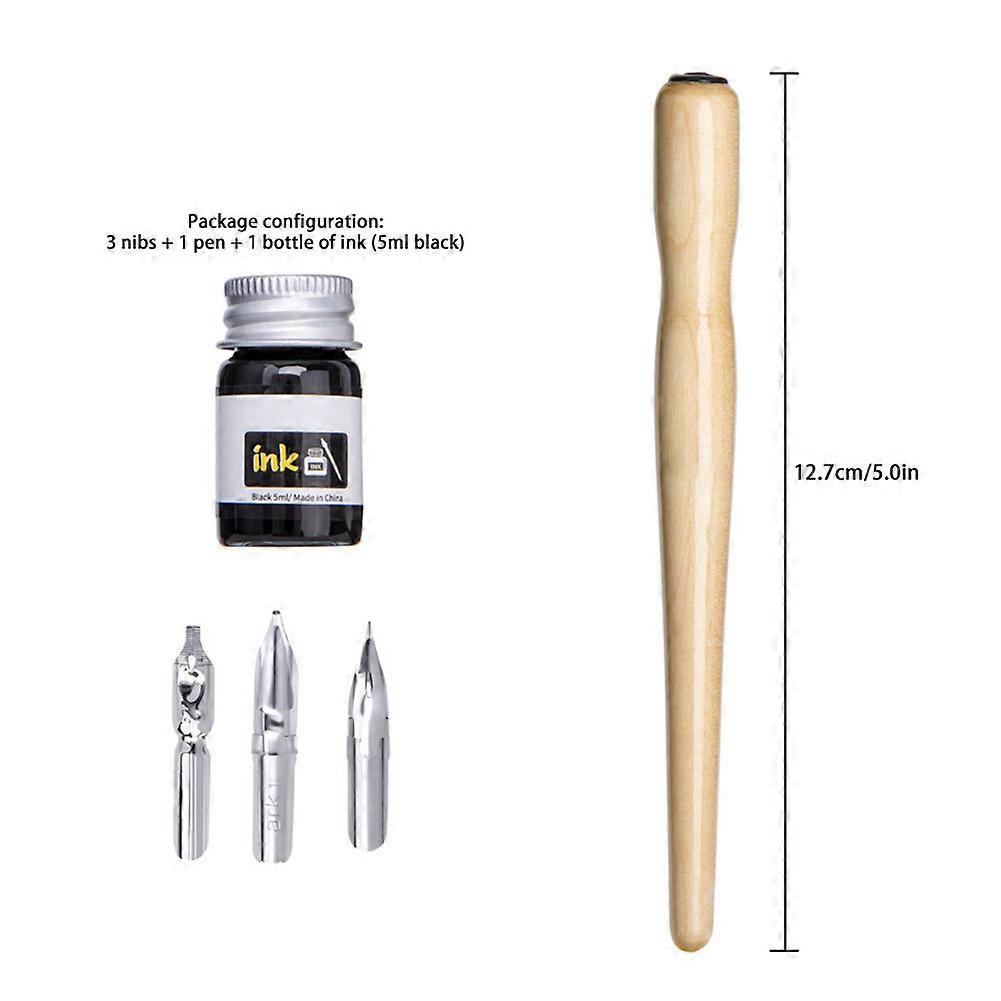 コミックペンセット3ペン先1ウッドホルダー1インク書道画材学校文房具