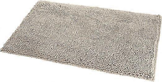 Microfiber Shag Non-Slip Bath Mat,50*80cmBeige