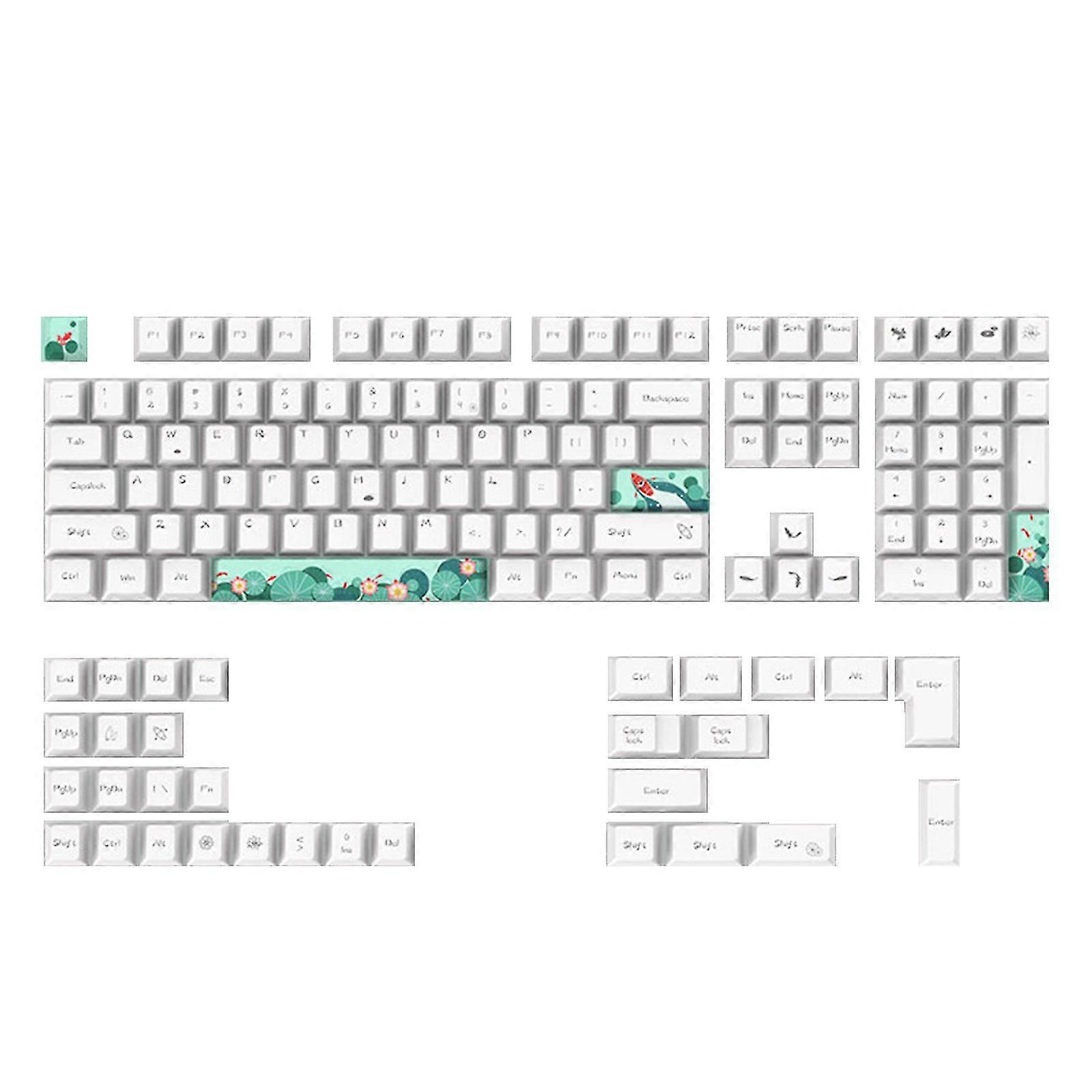 108 Keys Pbt Keycaps Cherry Profile Electronics Game Dye Sub Mechanical Keycap