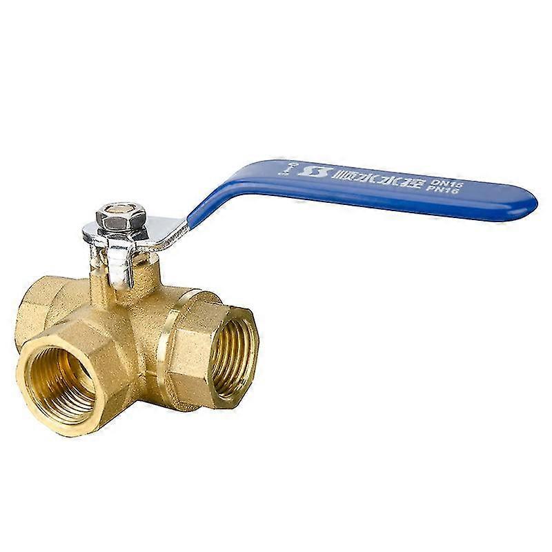 3-way Ball Valve (l-port) Series, Lever Handle, Female (dn20 3/4") Forged Brass
