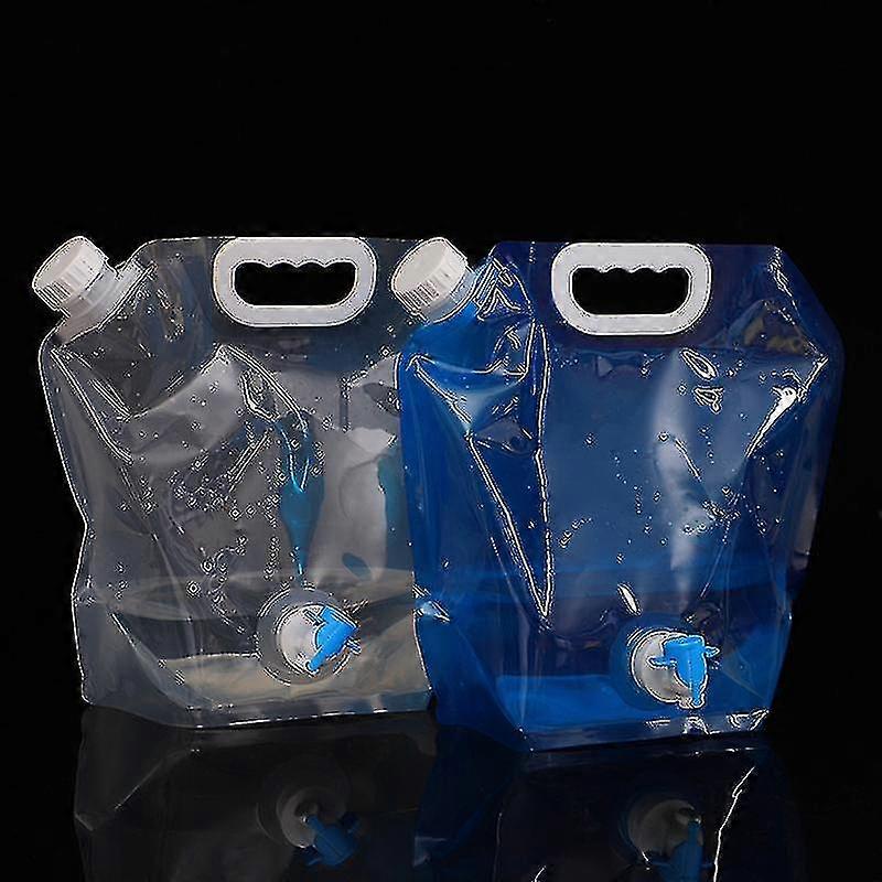 Folding Water Bag, Foldable Portable Car Water Container, Outdoor Folding Water Bag Car Water Carrier Container For Camping Hiking Fishing (2pcs-10l)