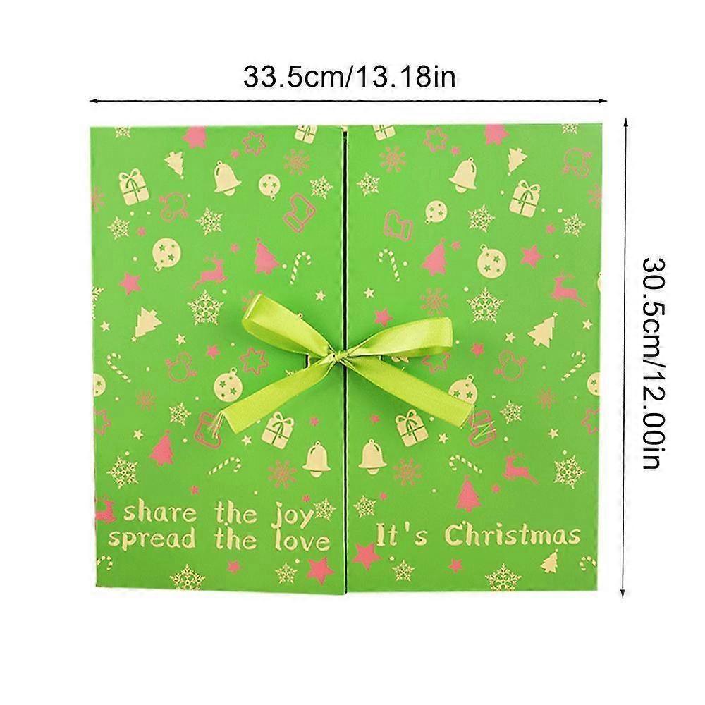 Christmas Advent Countdown Calendar Empty Box Filler, Holiday Packing Wrap, 24 Days Countdown Calendar Number Blind Boxes