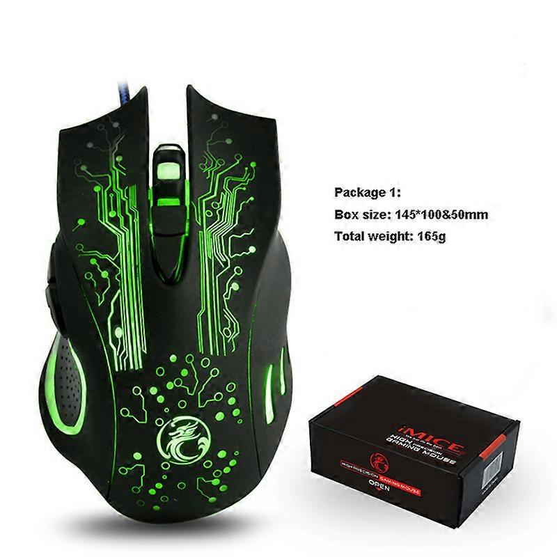 MIMIGO 2 Package StyleWired Gaming Mouse, 6 Buttons USB Wired Mouse with Colorful LED Lights and 2400/1600/1200/800 DPI for Laptop and Computer