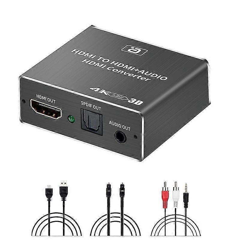 Audio hdcp + optický toslink spdif + 3,5 mm rca audio konvertor 4k x 2k 3d audio splitter adaptér