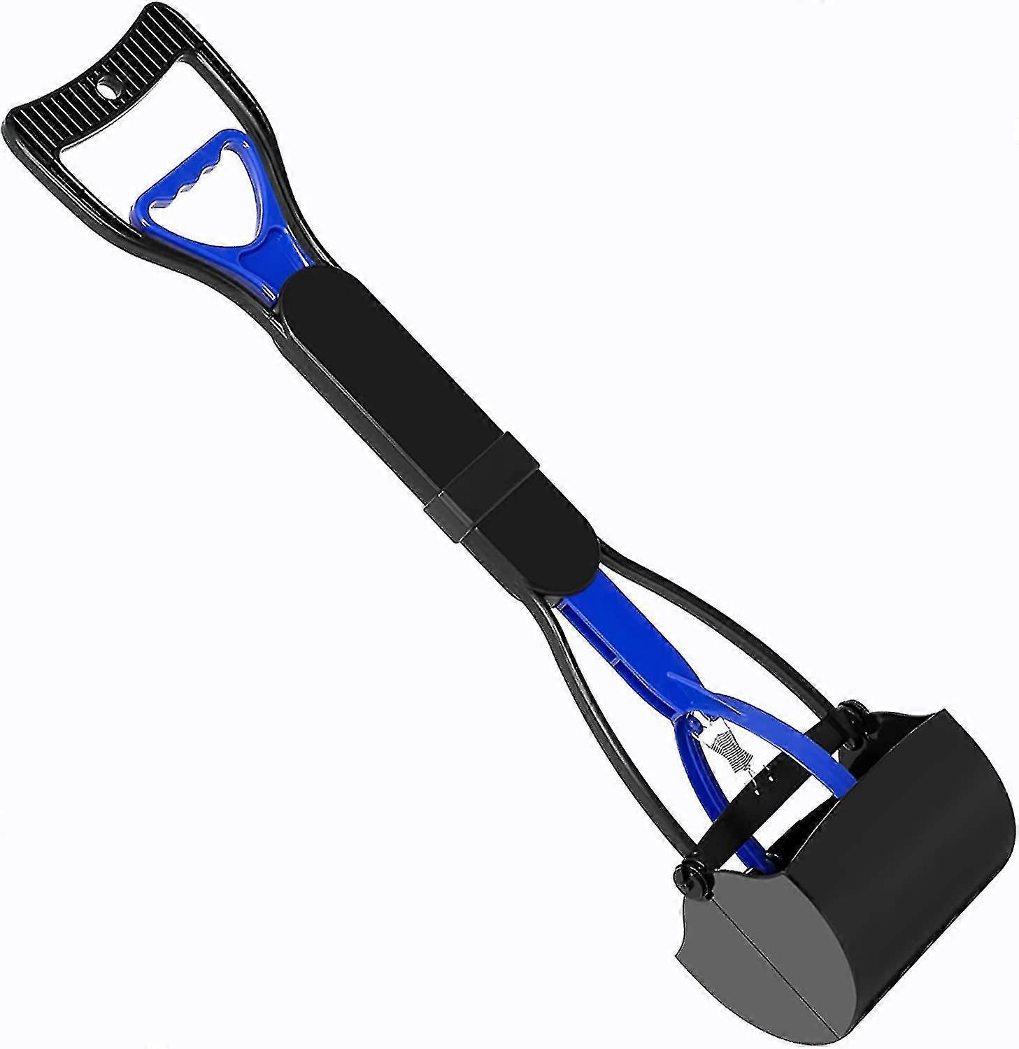 סקופר קקי לחיות מחמד לכלבים, סקופר קקי לכלבים עם ידית ארוכה, קפיץ עמיד וחומרים איכותיים לשימוש עבור דשא, לכלוך, חצץ להרים Blu