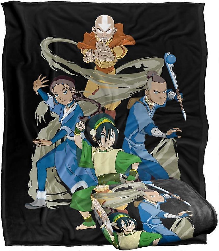 Avatar The Last Airbender Decke, Team Avatar Elements Silky Touch Super Soft Decke