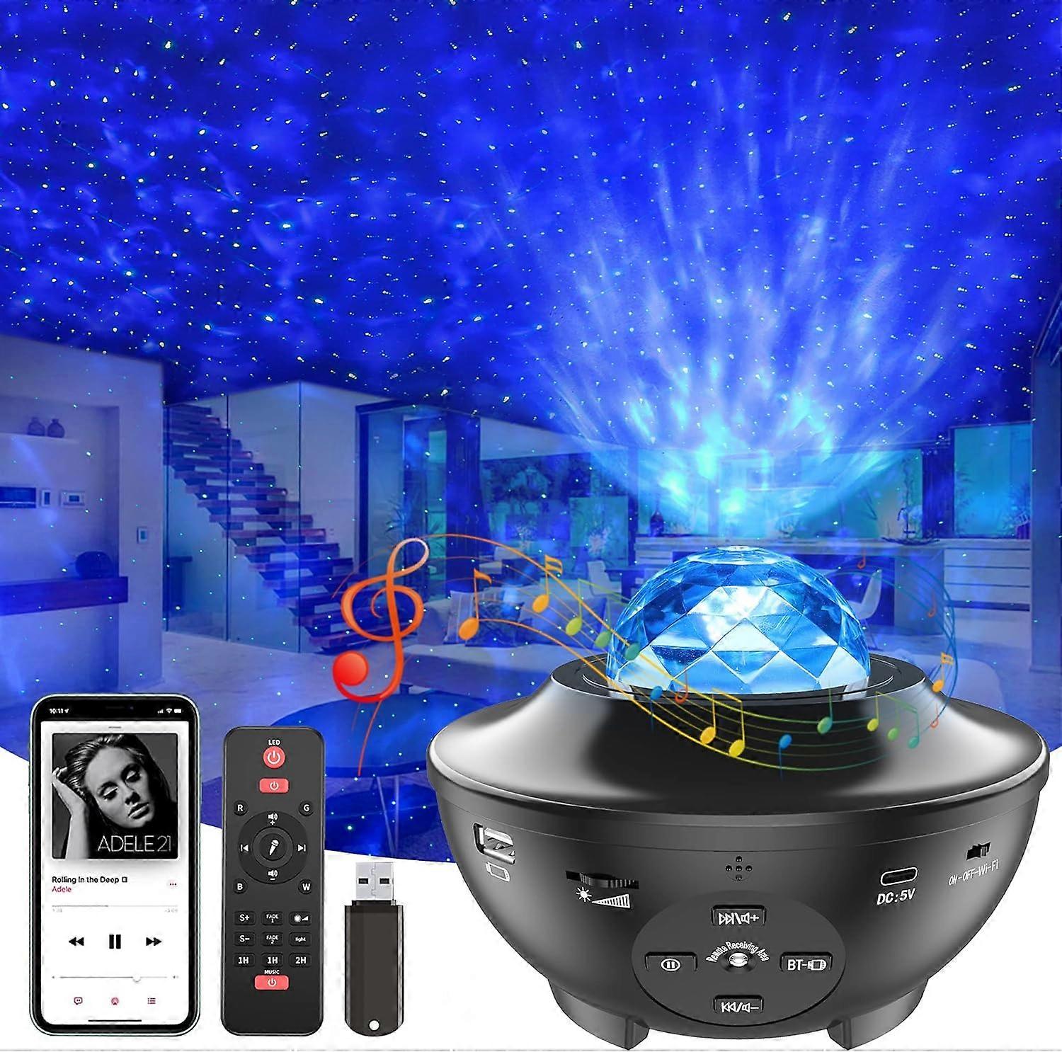 Star Projector, Star Light Galaxy Projector LED Star Light Planetarium Projector, Night Light for Kids with Voice/Bluetooth Control