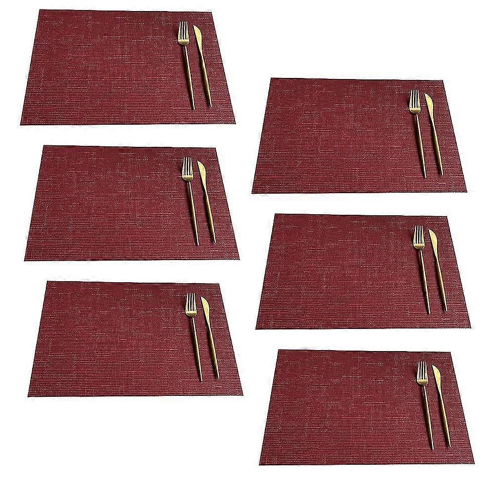 Rectangle Placemats For Kitchen Table And Dining Room,heat-resistant And Surface Washable Placemat