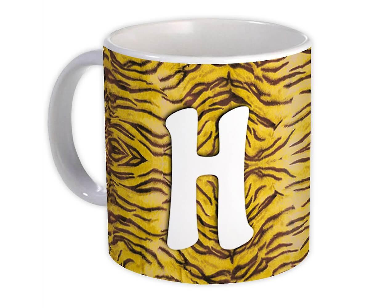Hediye Kupa: Monogram Harf H Tiger