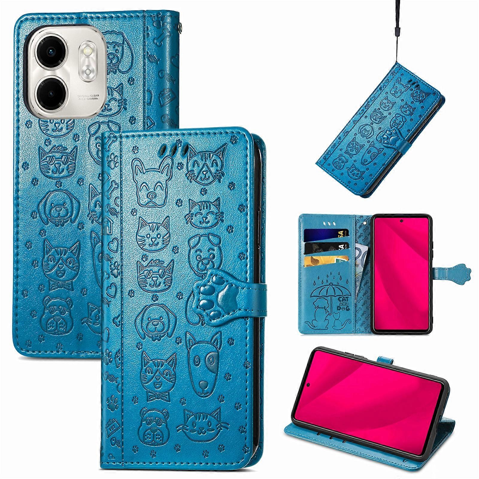 Cat and Dog Embossed Case For Infinix Smart 9