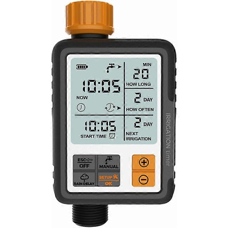 Watering Timer, Digital Programmable Garden Hose Watering Timer, Faucet Timer, Irrigation System Controller/Child Lock Mode/Auto and Manual Mode/Ret