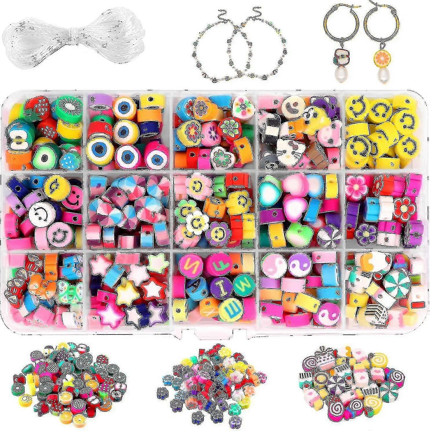 300pcs Fruit S Mer Perline 15 Flower Bet Perline Perline Morbide