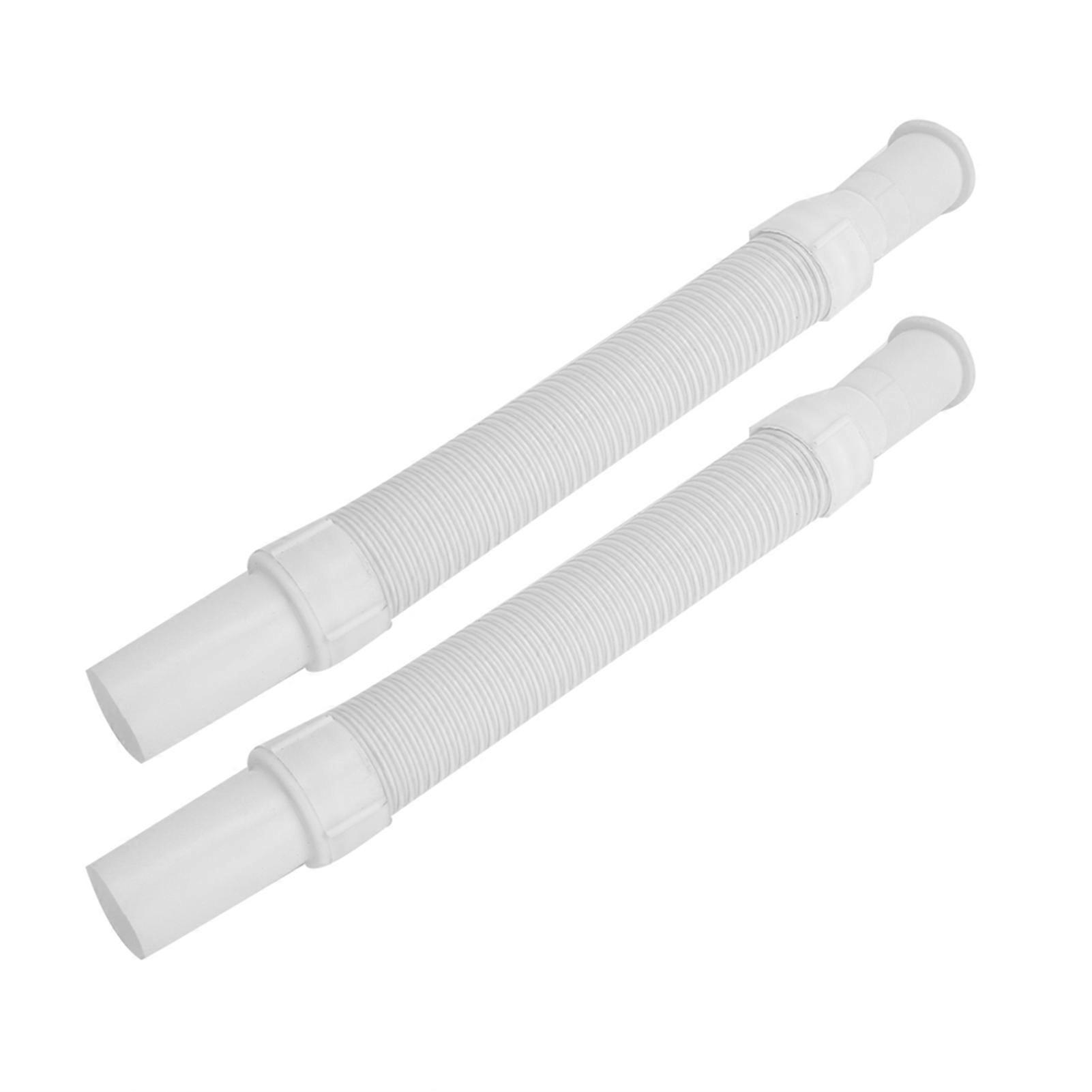Bathroom Basin Water Drain Hose Pipe 2Pcs Flexible Retractable Draining Accessories