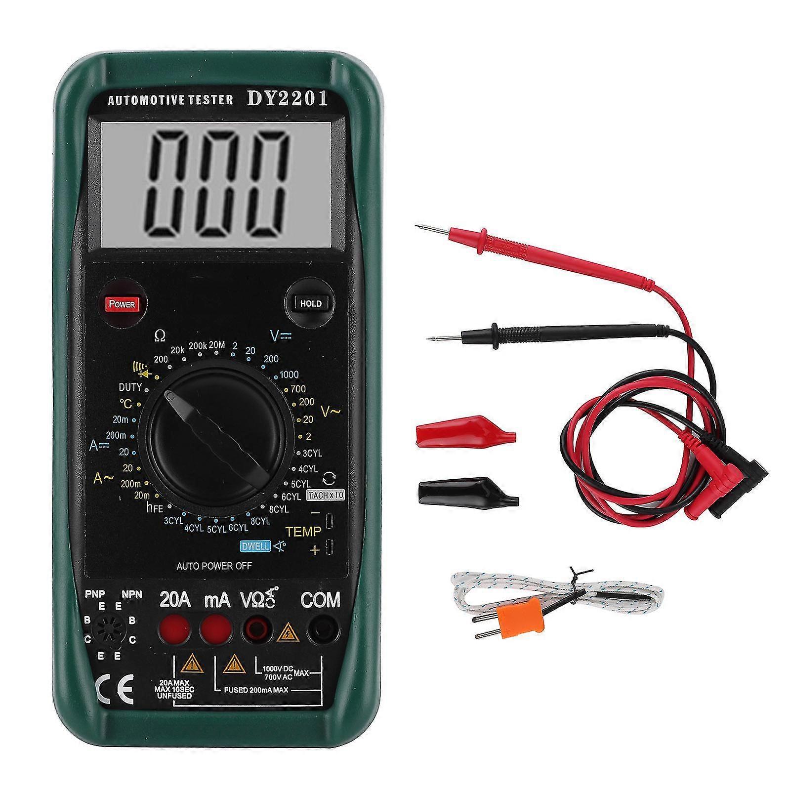 Digital Multimeter - Auto Range ACDC Voltage Current Resistance Measurement - 500?10000RPM