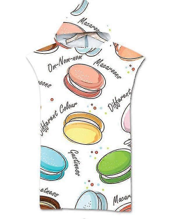 1pc Surf Poncho Towel, Quick Dry Microfiber Fabric, Beach Changing Hooded Poncho, Adult Changing Robe, Large, Macaroon